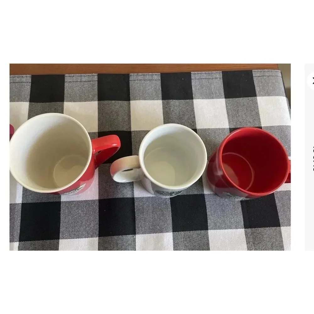 Starbucks Coffee Mug Cup Siren Logo 2006/2020/2024/2014 Red /white Mugs
